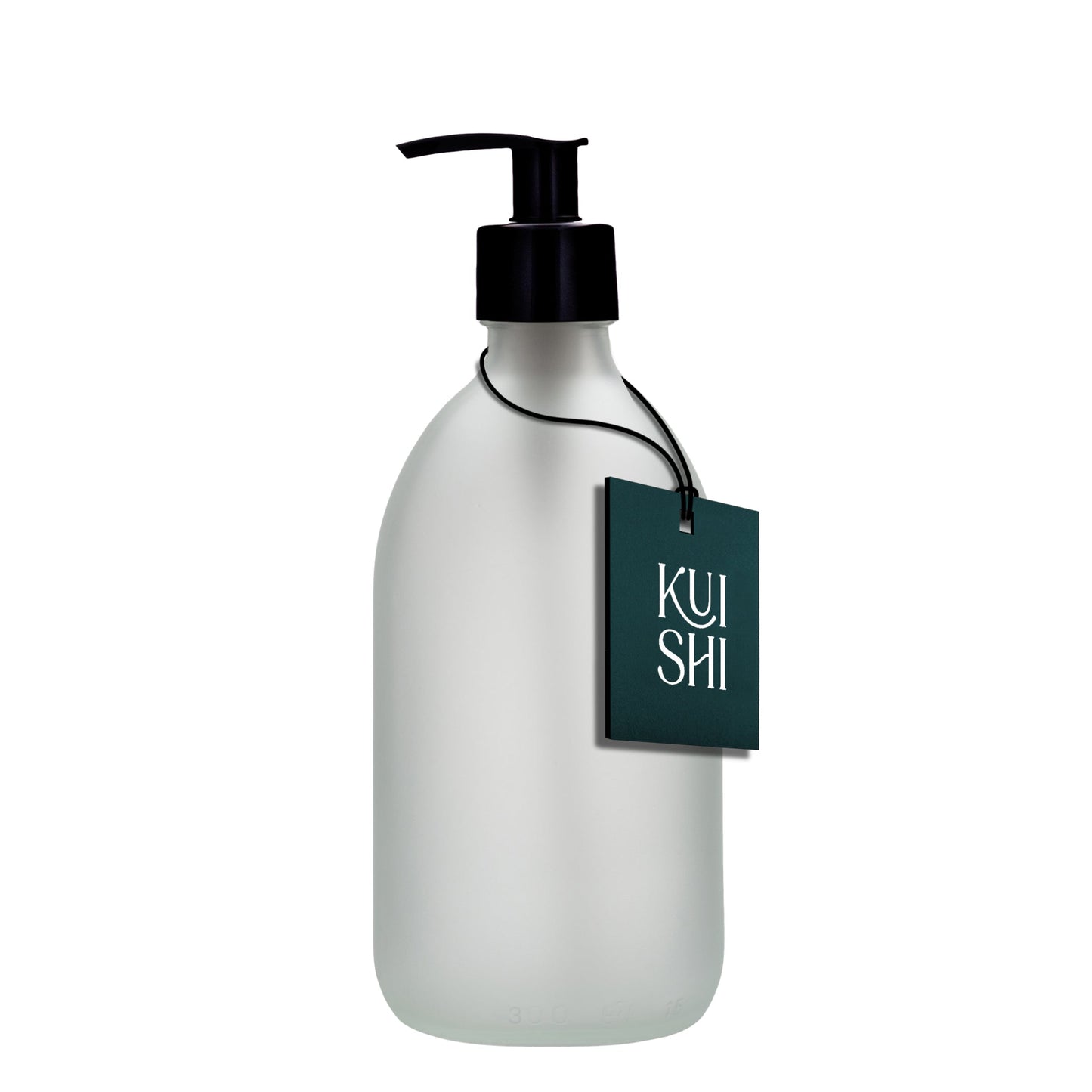 White Glass Pump Bottle-1