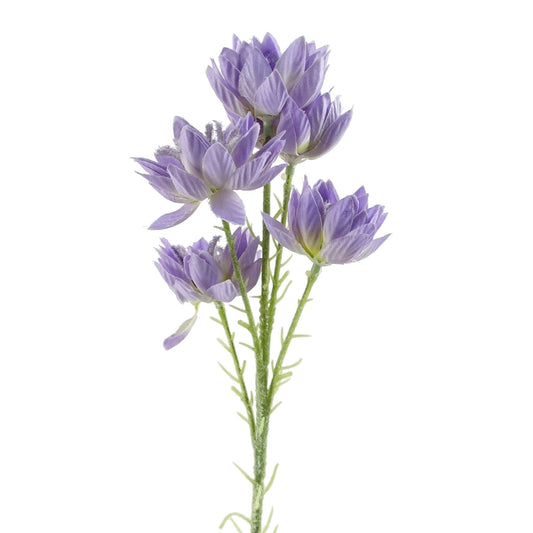 Artificial Flowers Purple Starflower Stem - 5 Flowers 60cm-0