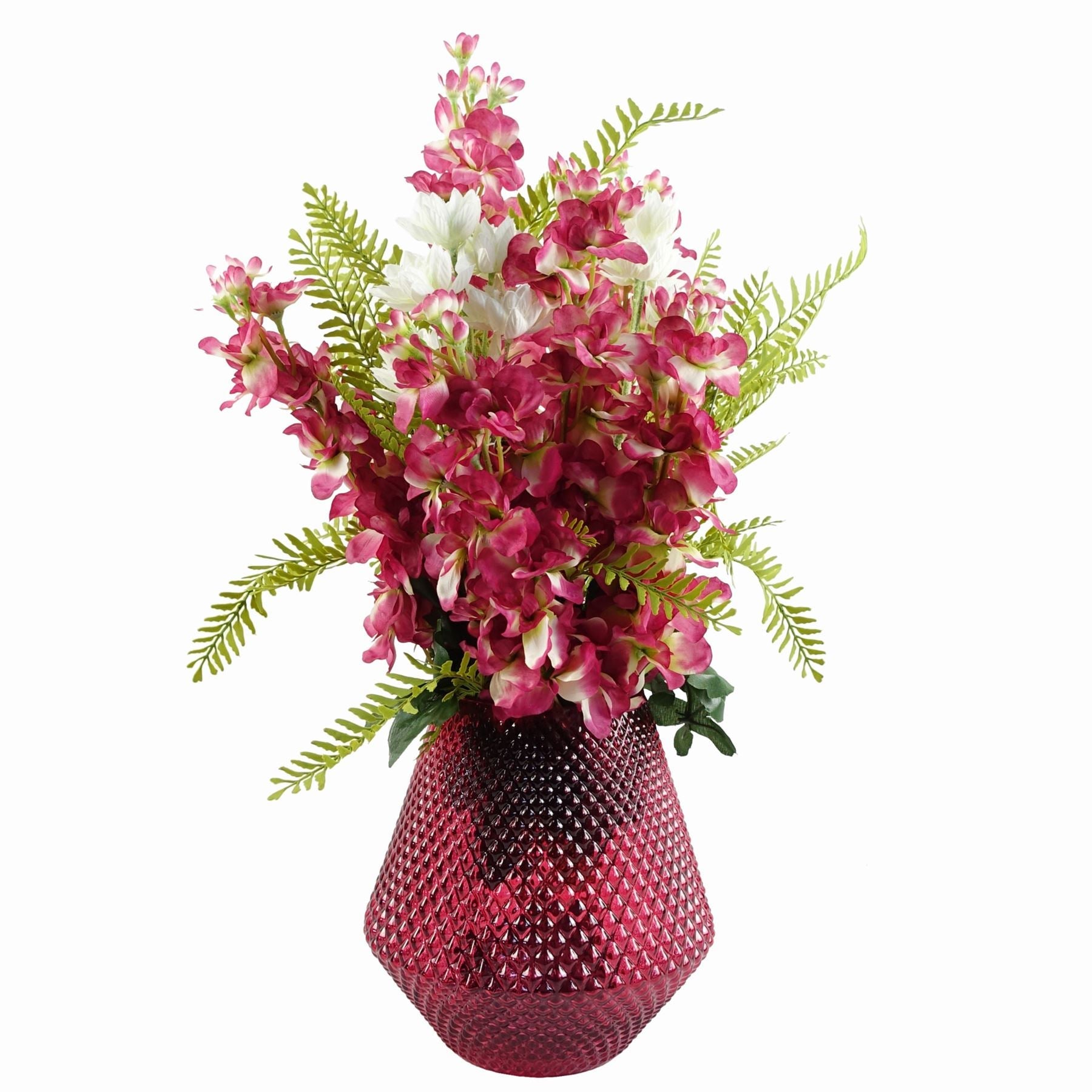 Artificial Flowers White Starflower Stem - 5 Flowers 60cm-3