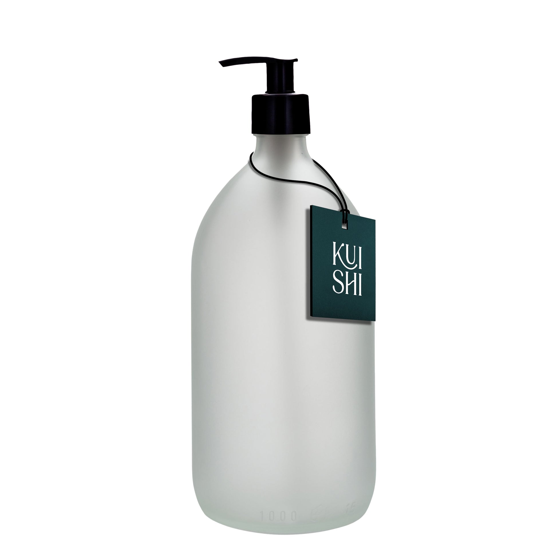 White Glass Pump Bottle-2