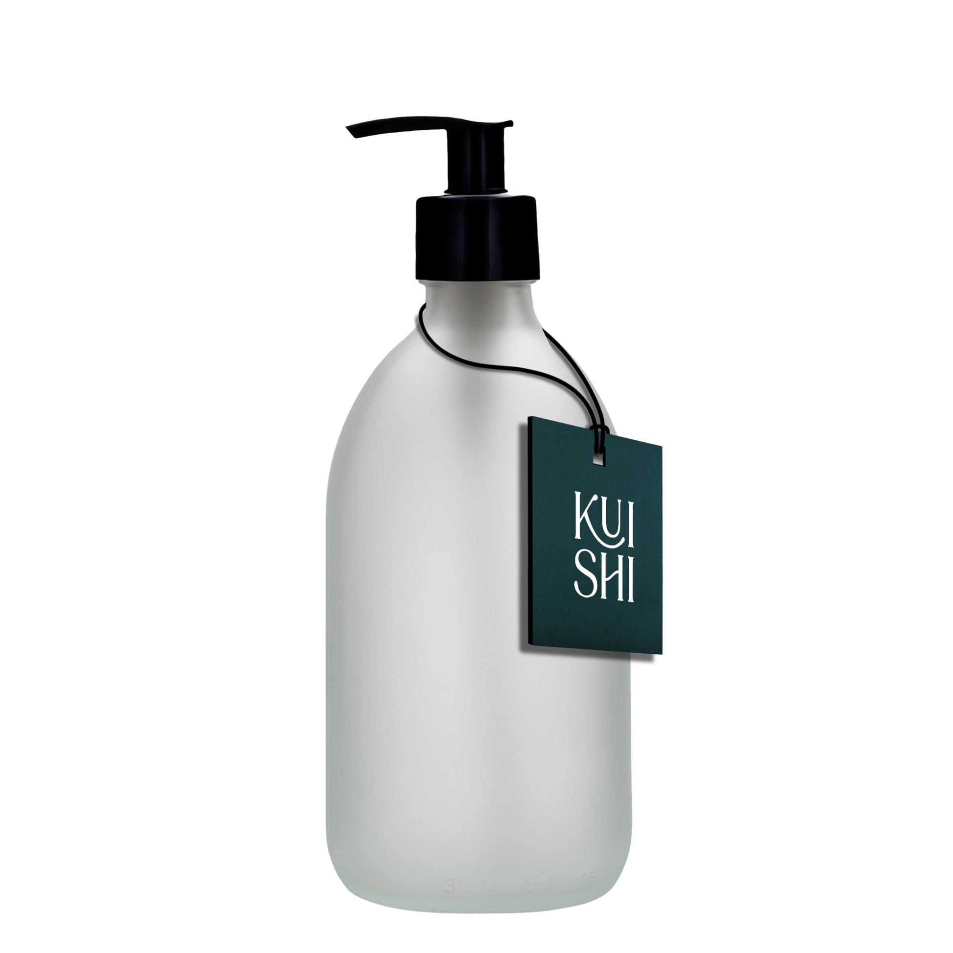 White Glass Pump Bottle-1